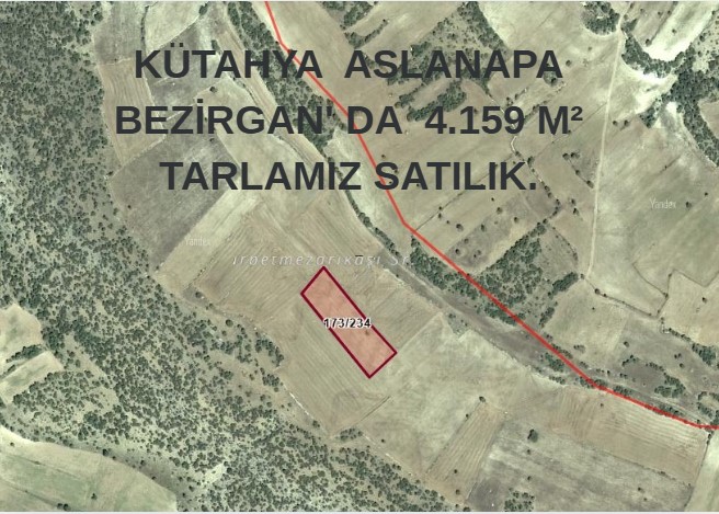 KÜTAHYA  ASLANAPA  BEZİRGAN' DA  4.159 M² TARLAMIZ SATILIK. - KÜTAHYA ASLANAPA fotoğraf 4